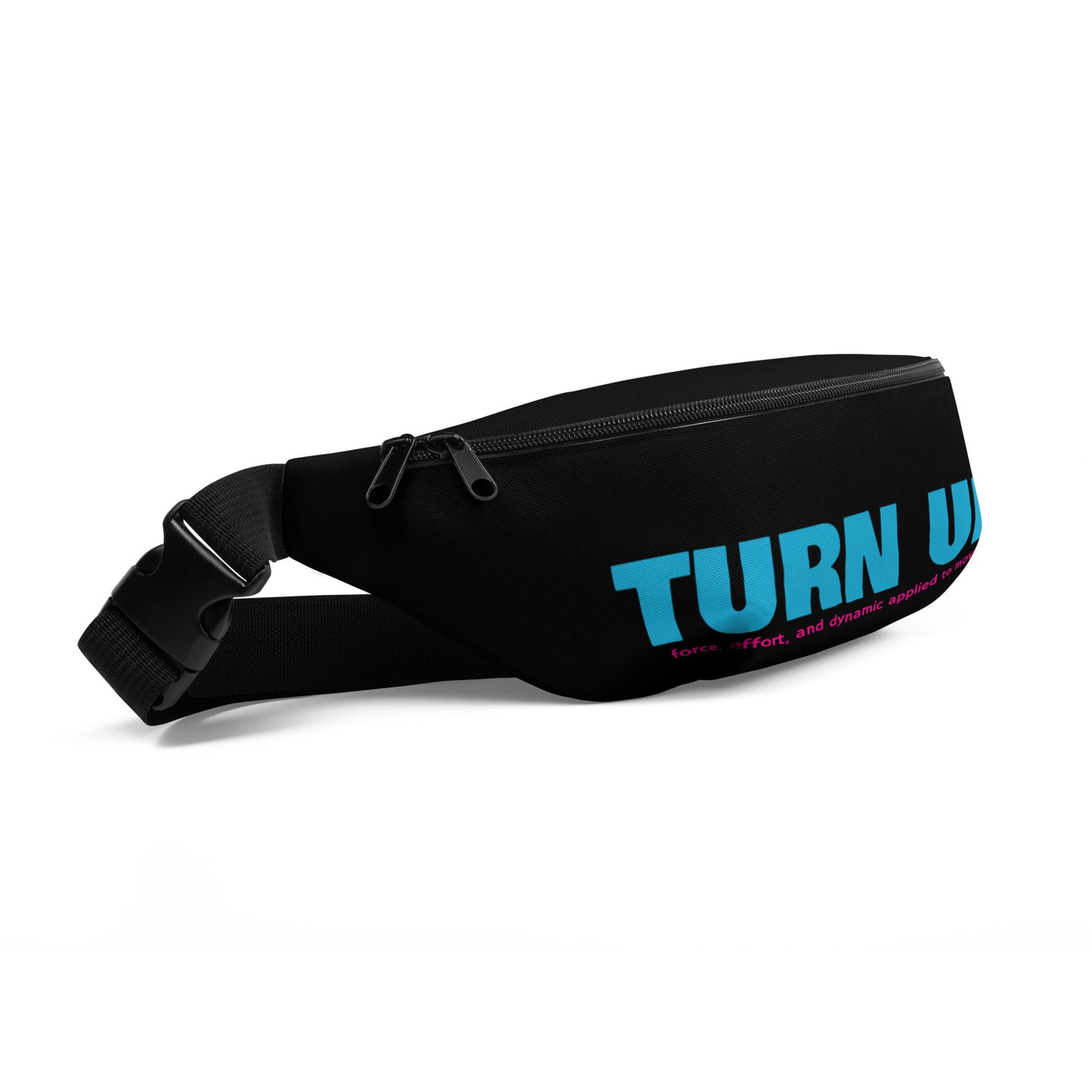 Black Turn Up Fanny Pack