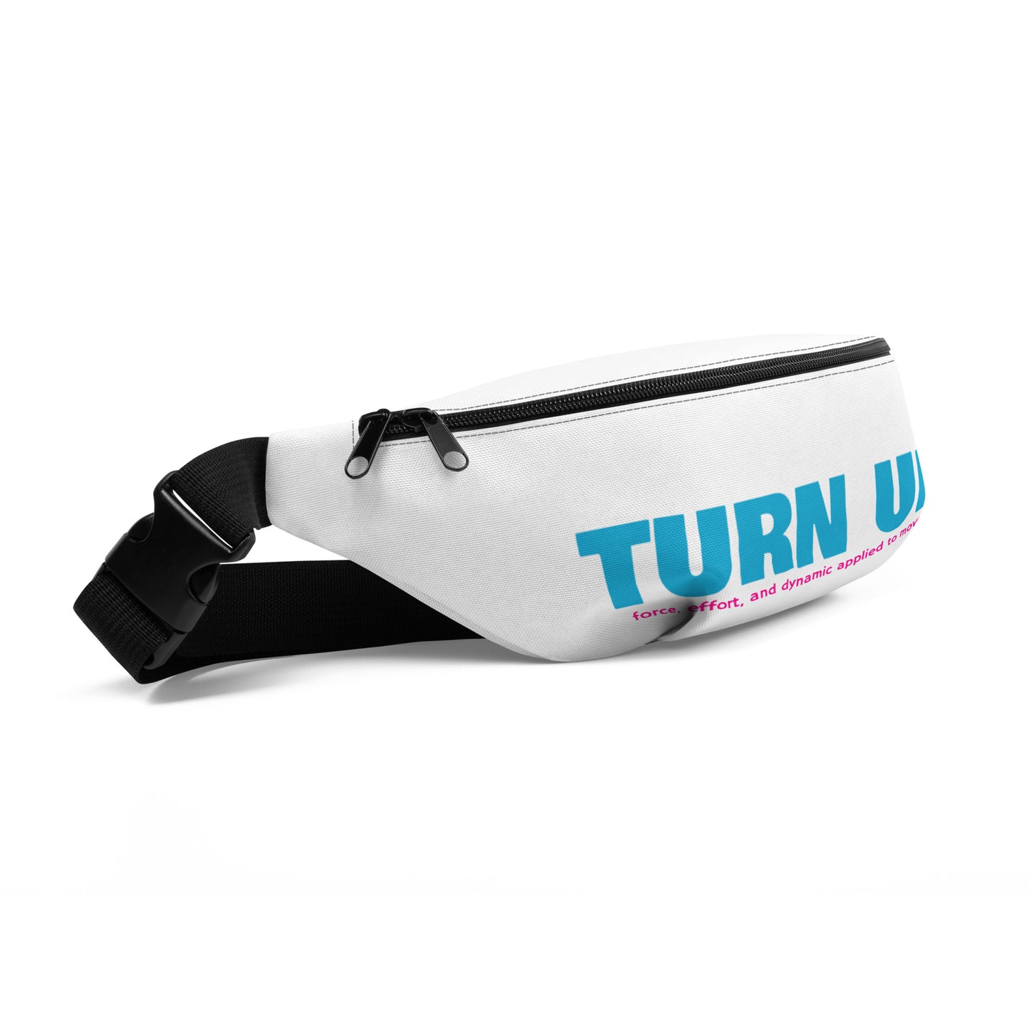 White Turn Up Fanny Pack