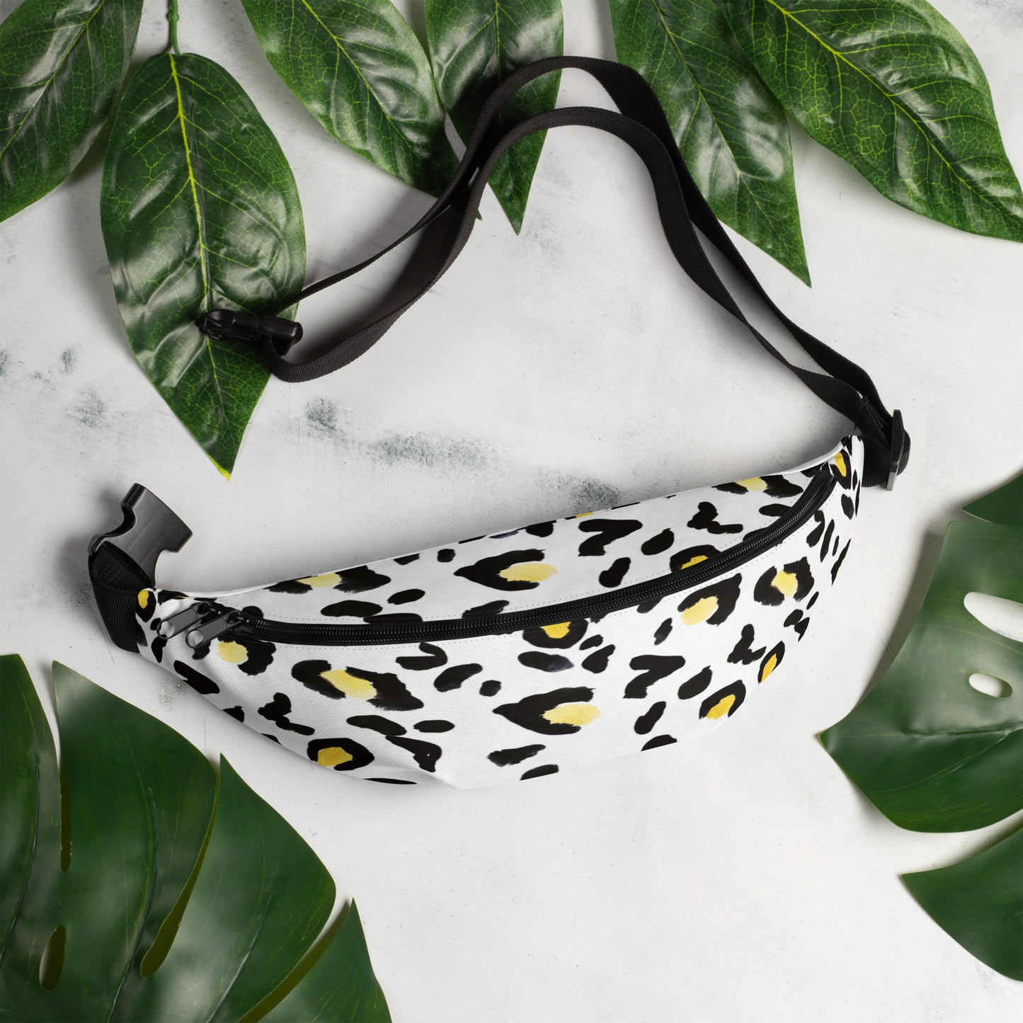 Yellow and Black Animal Print Fanny Pack