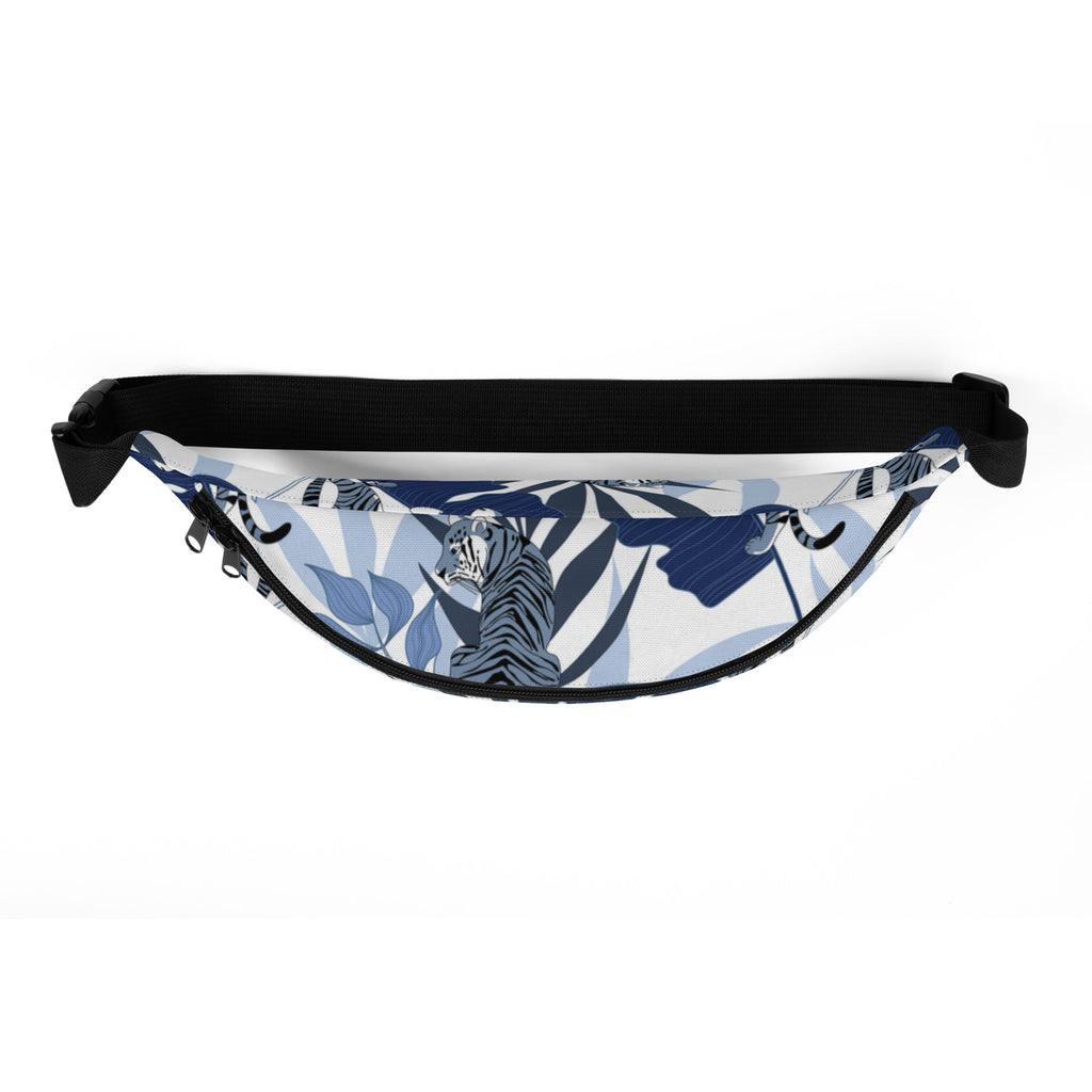 Blue Tiger Print Fanny Pack