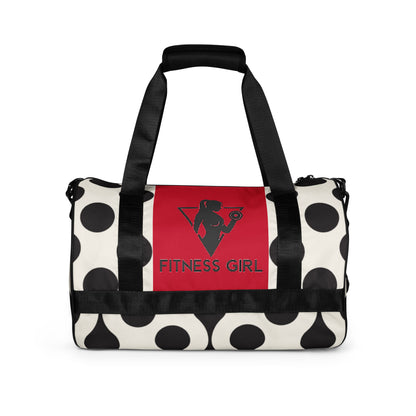 Black and Red Fitness Girl Gym BAg