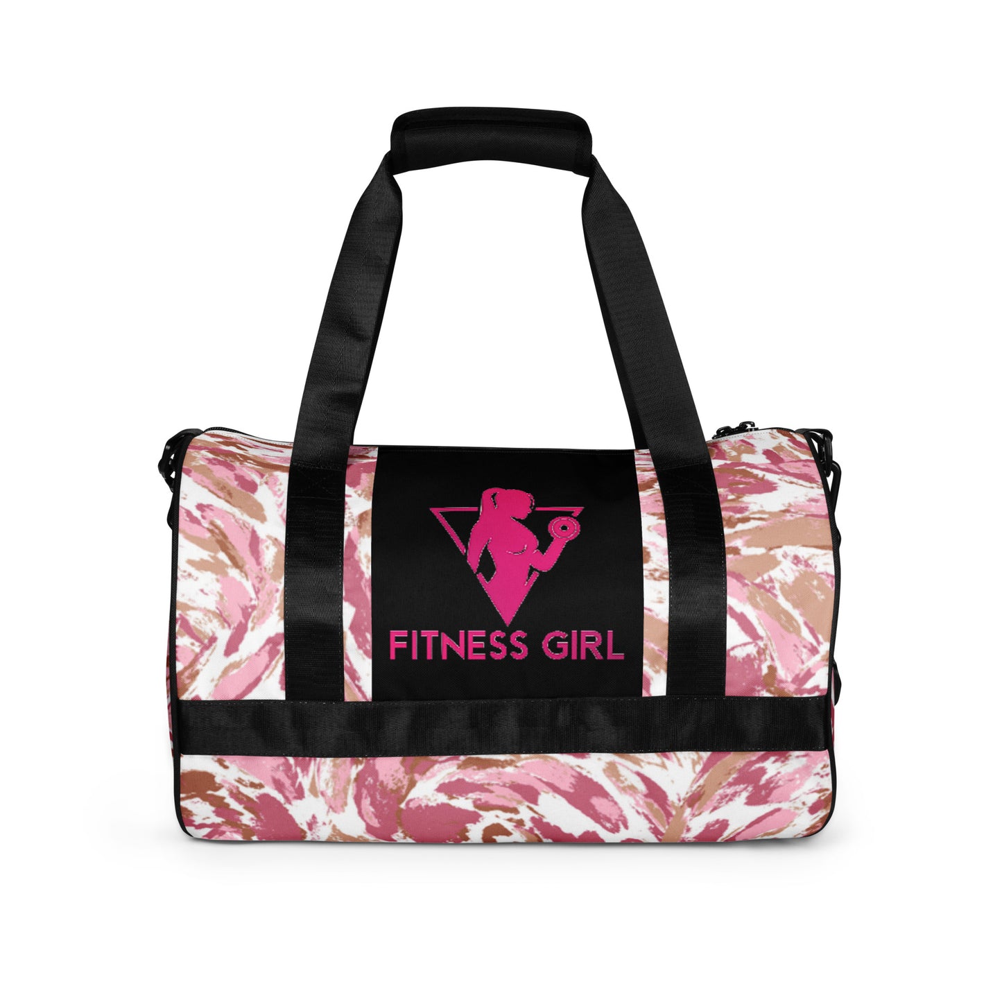 Black and Pink Fitness Girl Gym Bag