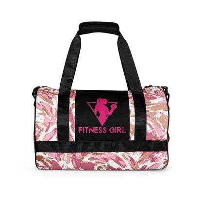 Black and Pink Fitness Girl Gym Bag