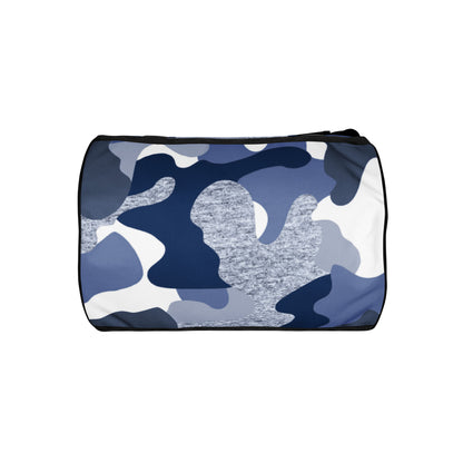 Blue Camo Print Gym Bag