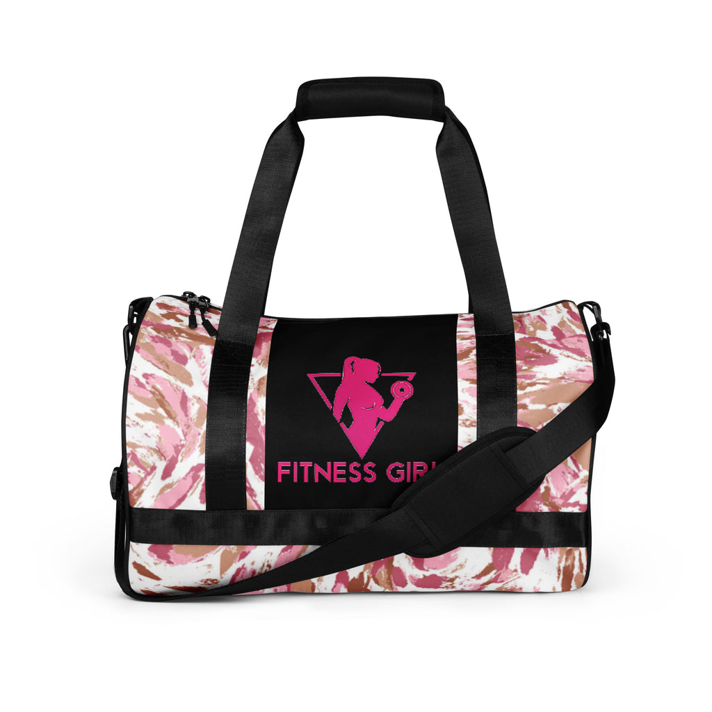Black and Pink Fitness Girl Gym Bag