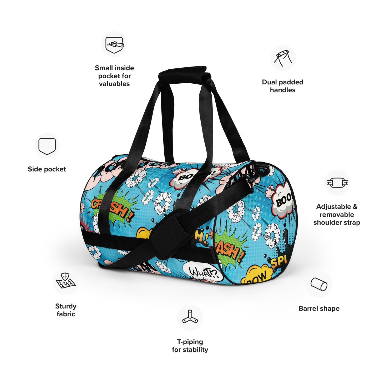 Comic Print Gym Bag