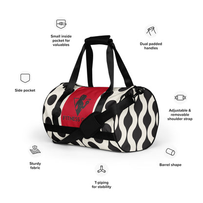 Black and Red Fitness Girl Gym BAg