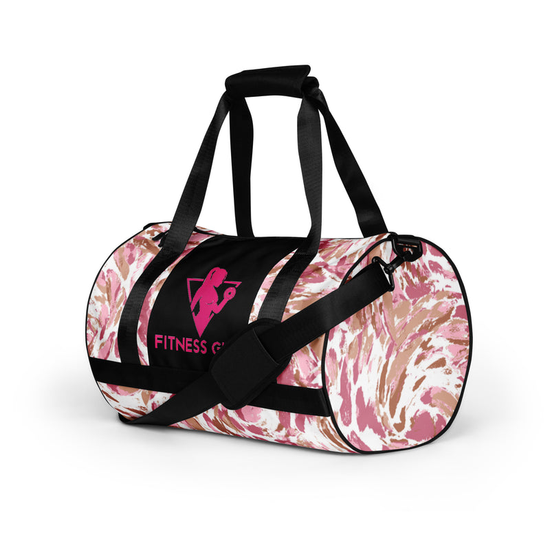 Black and Pink Fitness Girl Gym Bag