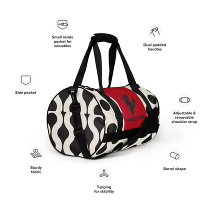 Black and Red Fitness Girl Gym BAg