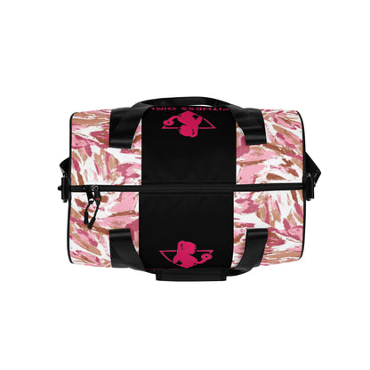 Black and Pink Fitness Girl Gym Bag