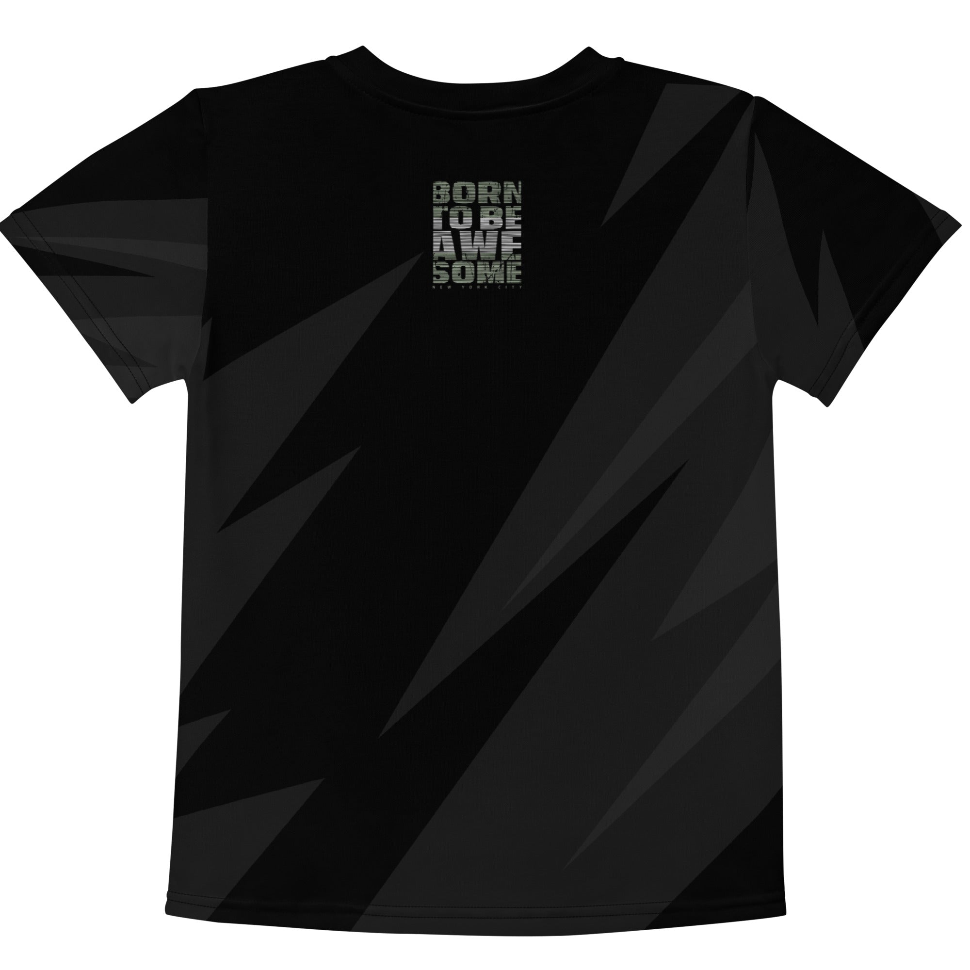 Born to be awesome Kids crew neck unisex t-shirt