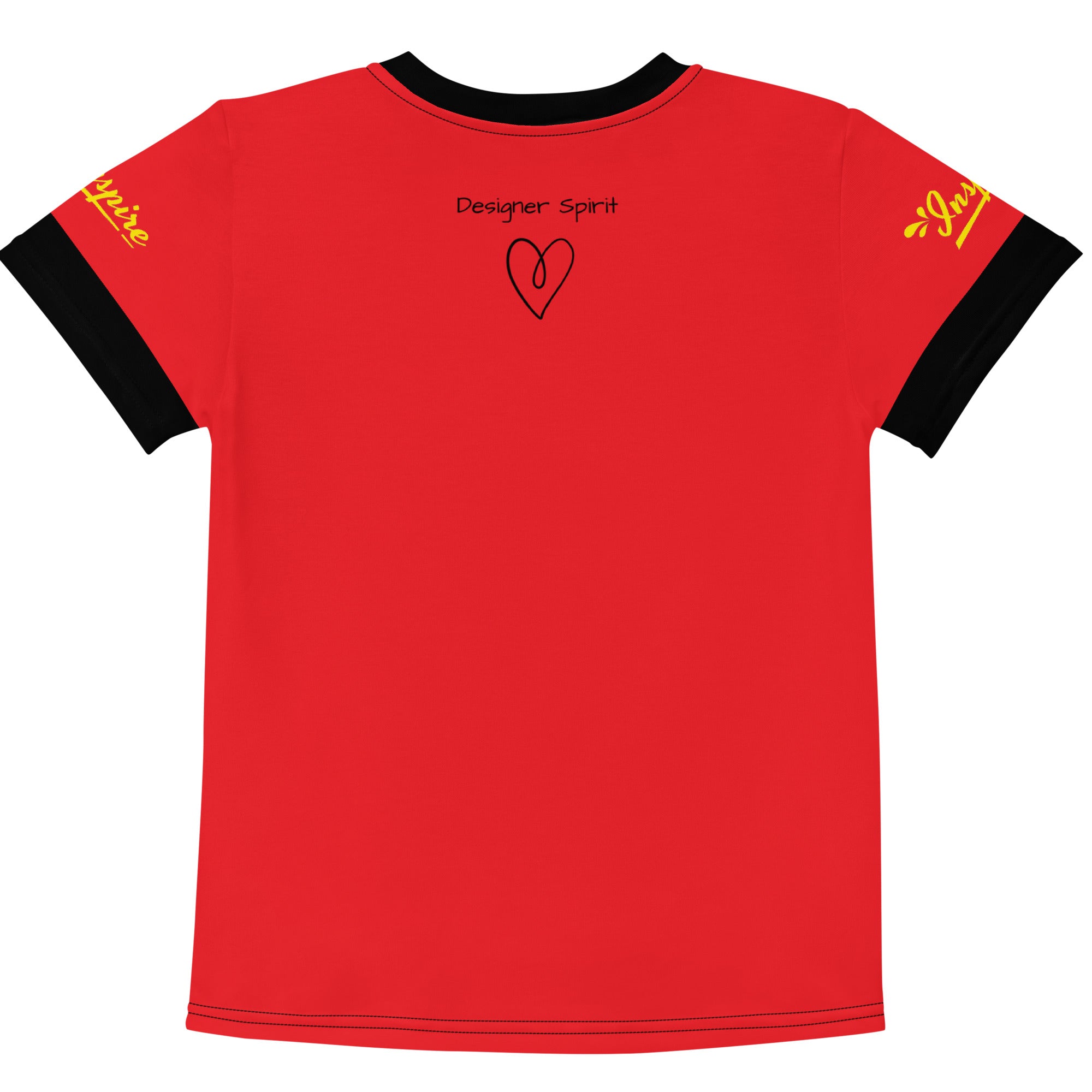 Red All You Need Is Love Kids crew neck t-shirt - Girls