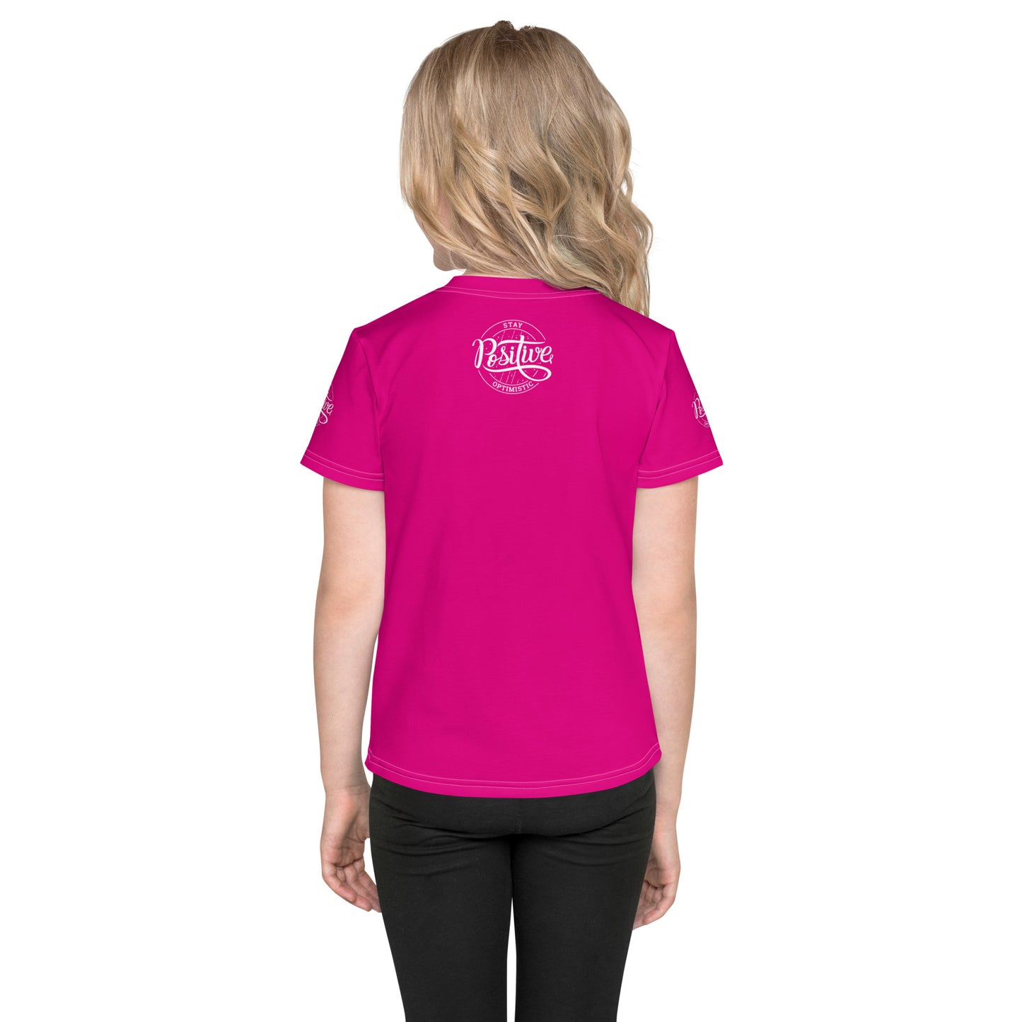 Pink Let Go Kids crew neck t-shirt