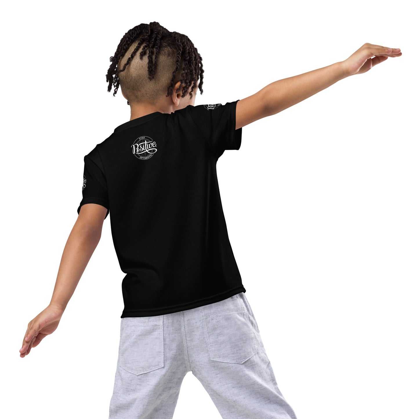 Black Let Go Kids crew neck t-shirt