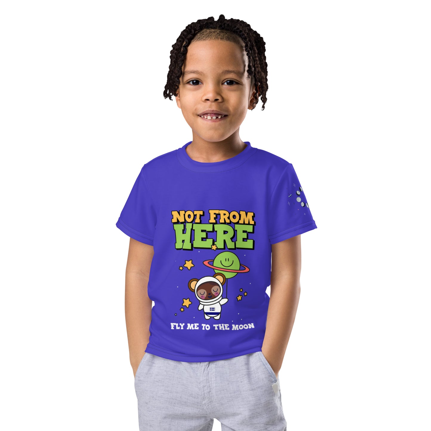 Fly Me To the Moon Kids crew neck t-shirt