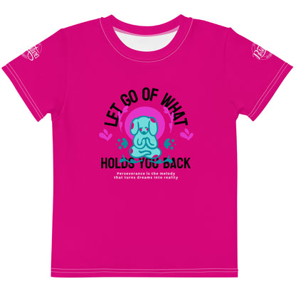 Pink Let Go Kids crew neck t-shirt