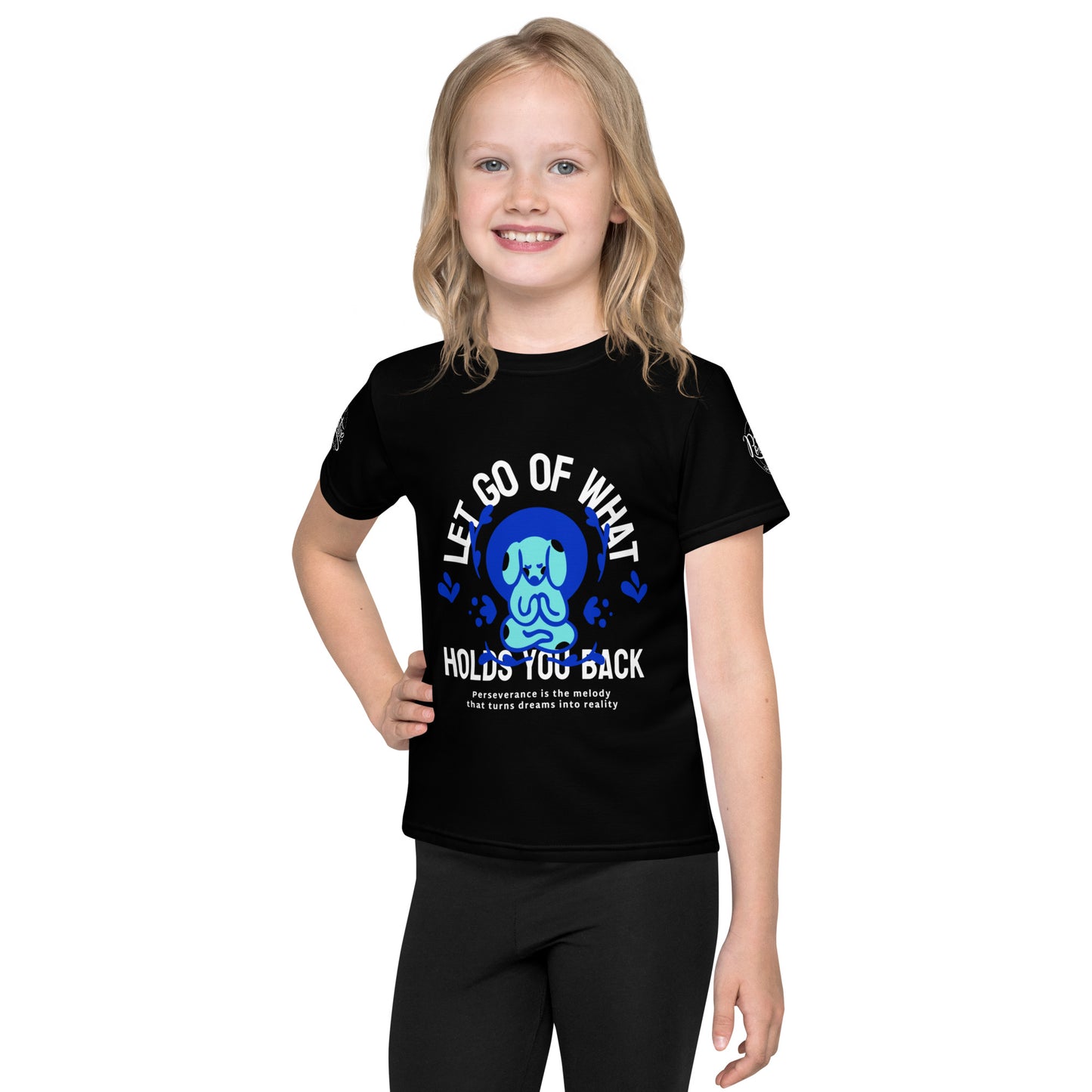 Black Let Go Kids crew neck t-shirt