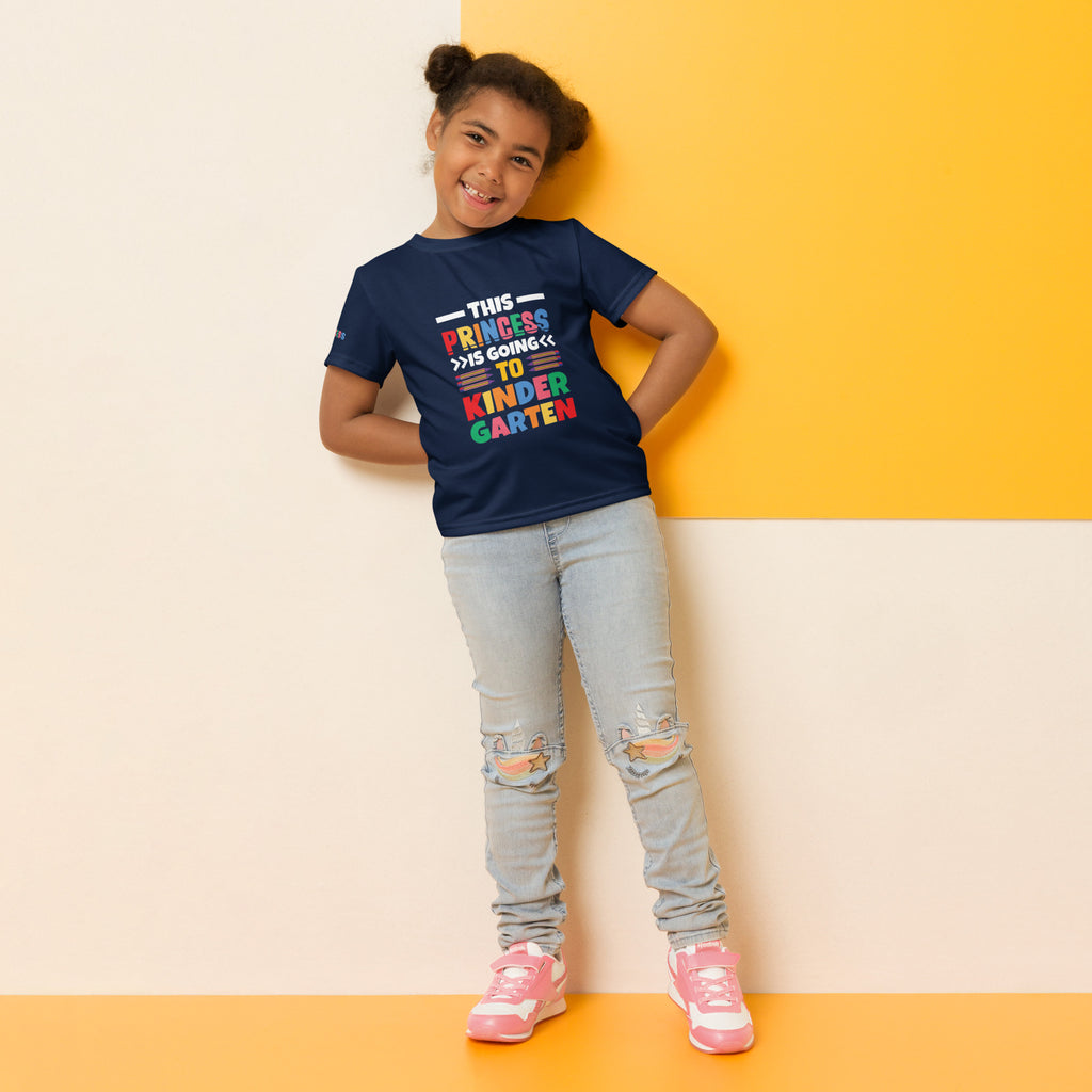 This Princess is going to Kindergarten Kids crew neck t-shirt