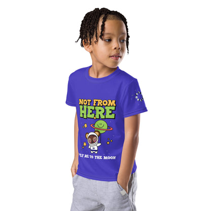 Fly Me To the Moon Kids crew neck t-shirt