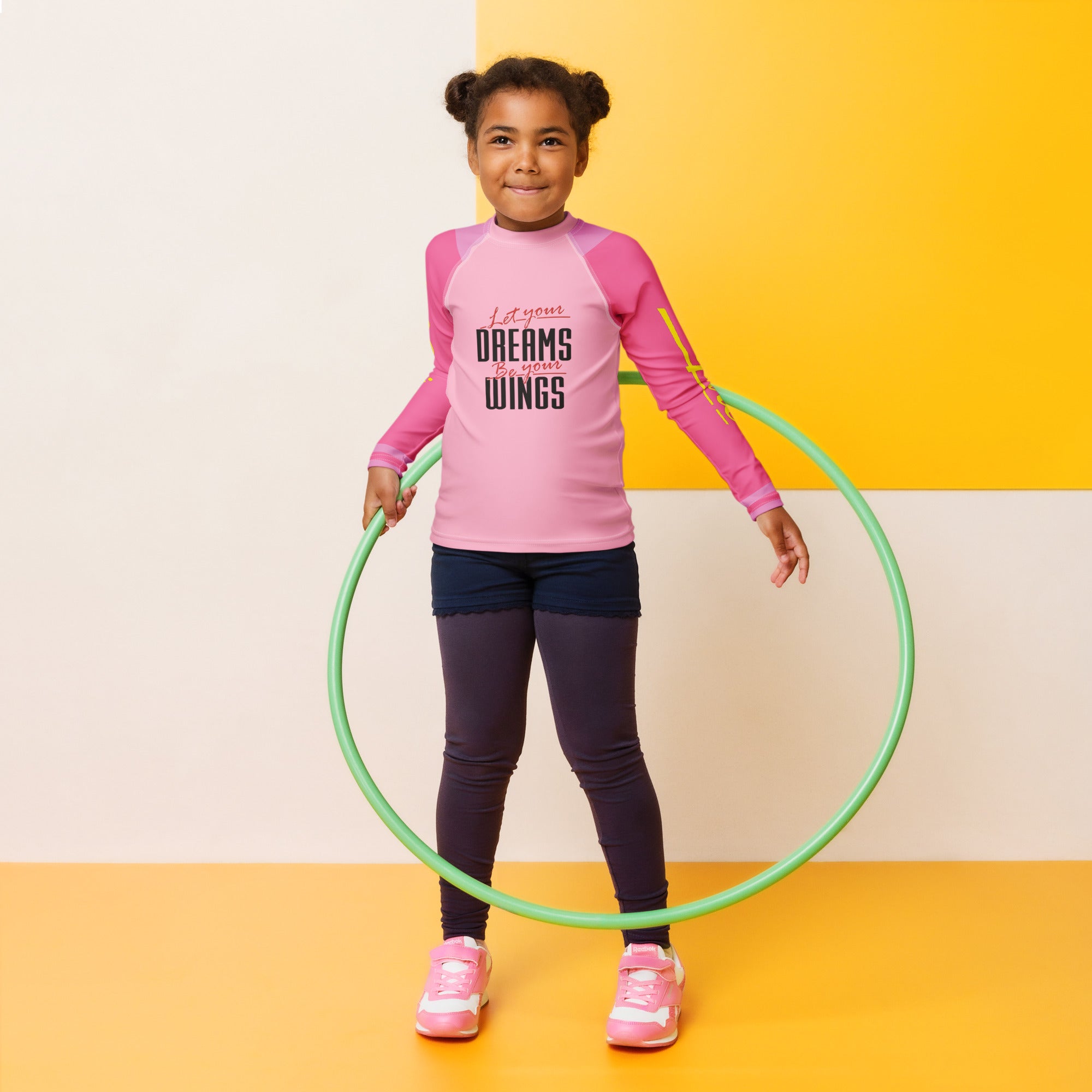 Let Your Dreams Be Your Wings Kids Rash Guard