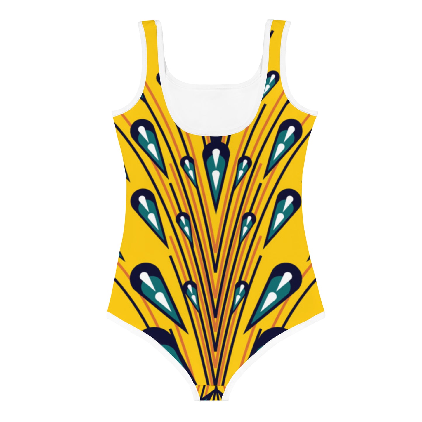 Colorful Geometric Print Kids Swimsuit