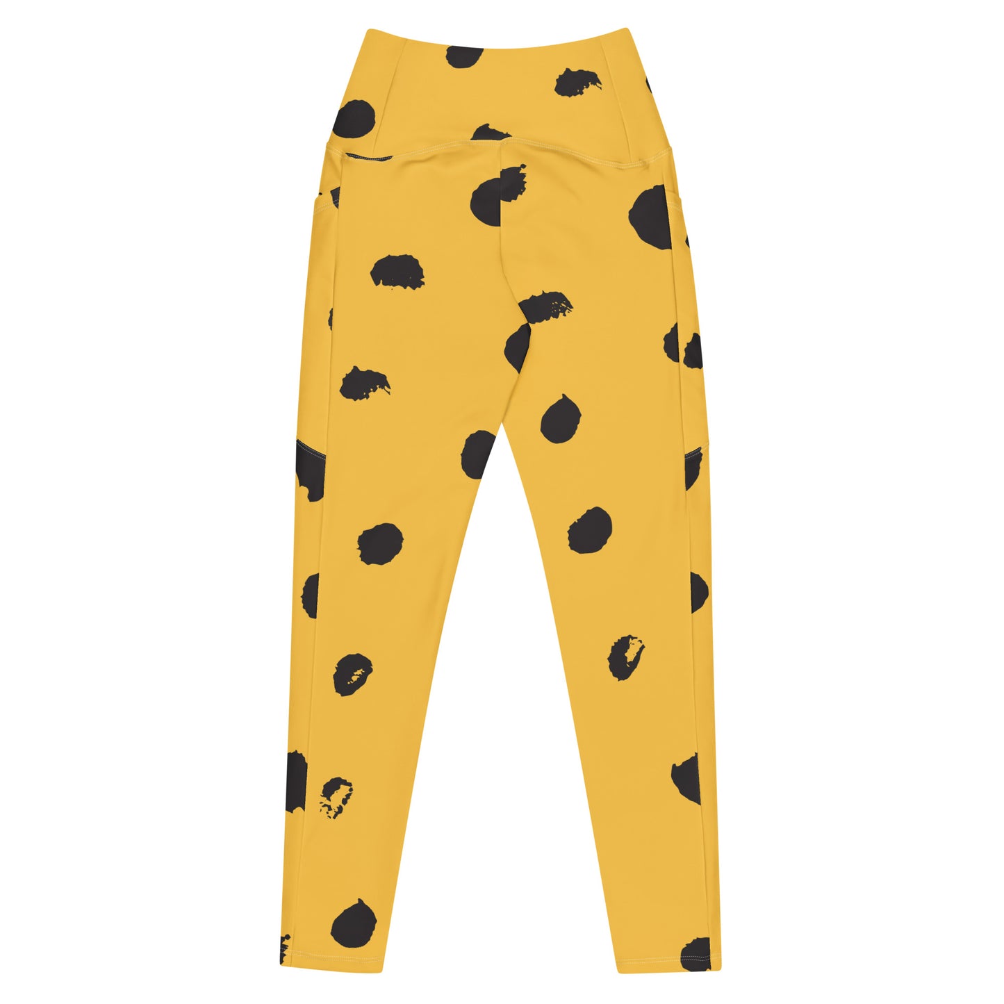 Fitness Girl Polka Dot Print Leggings with pockets