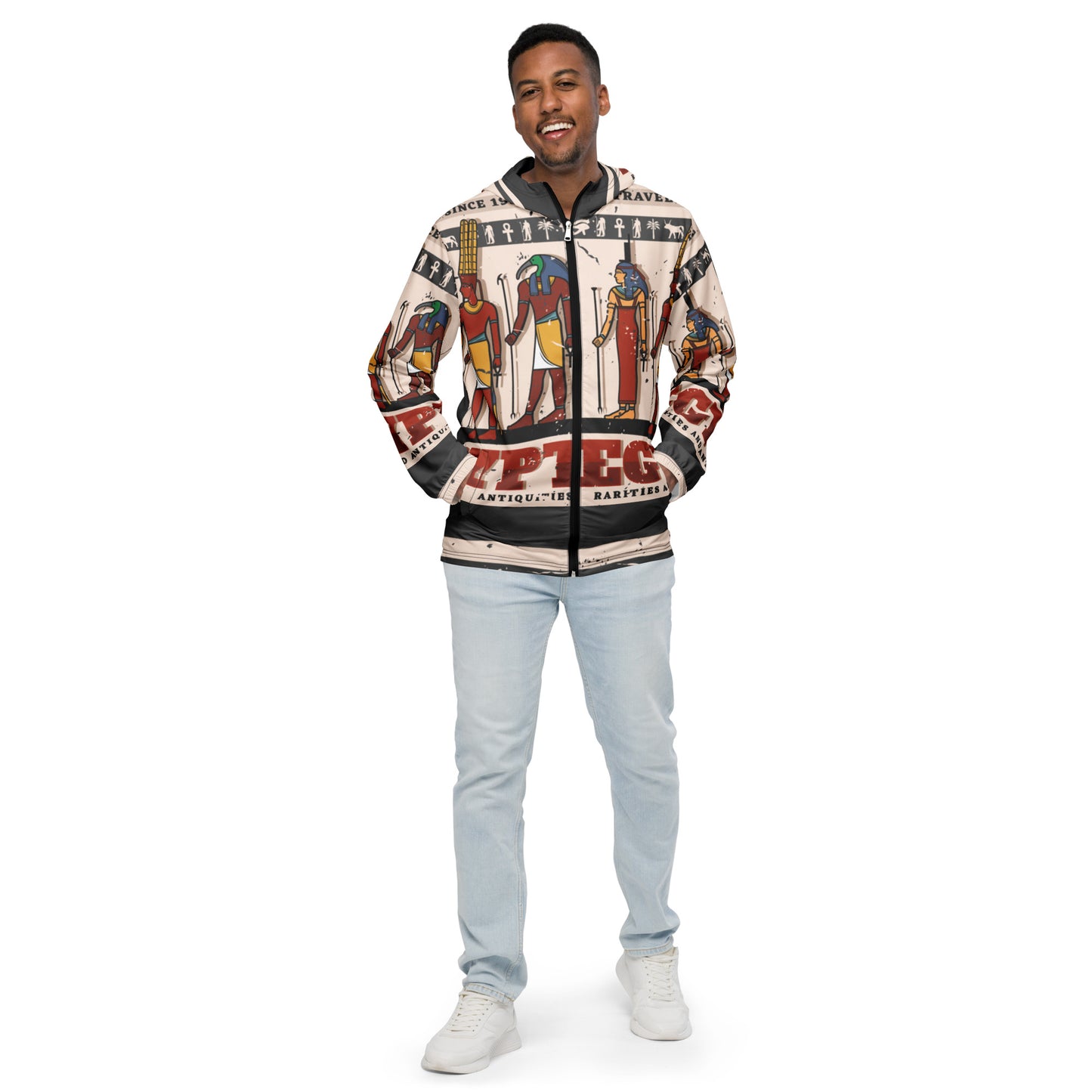 Egyptian Print Men’s windbreaker