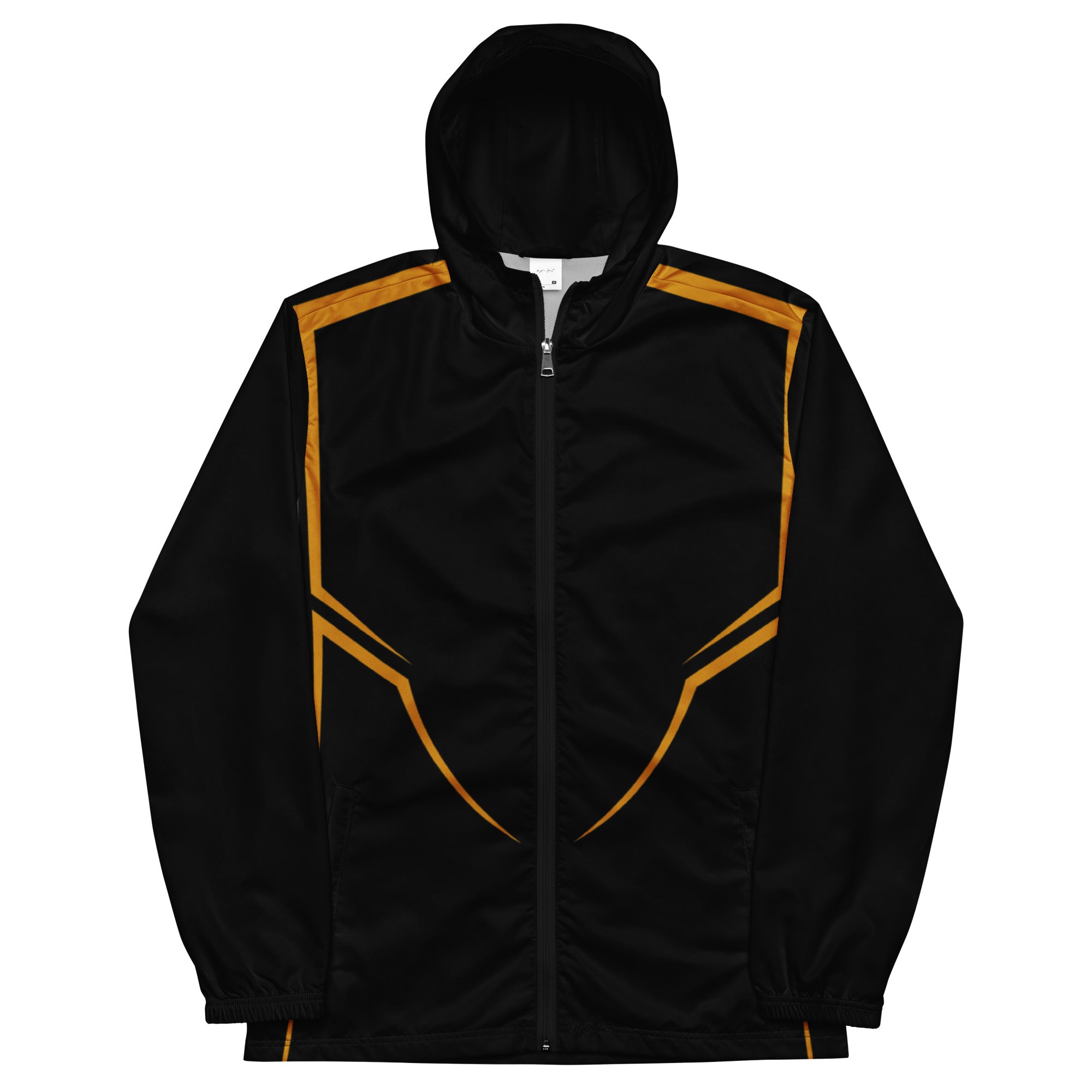 Black Stripe Print Men’s windbreaker