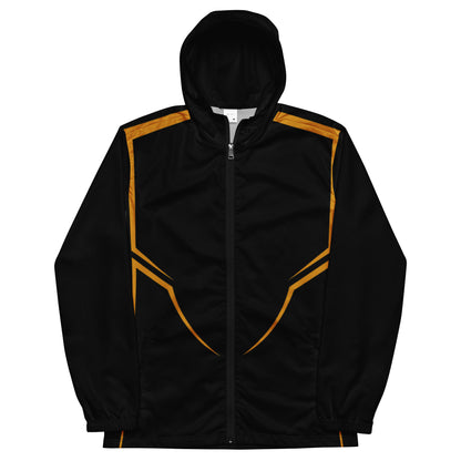 Black Stripe Print Men’s windbreaker