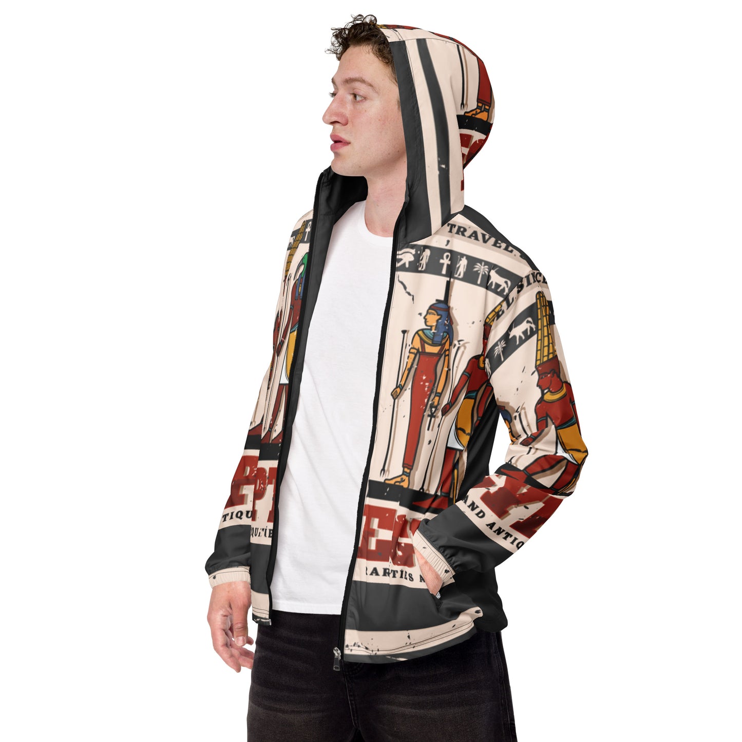 Egyptian Print Men’s windbreaker