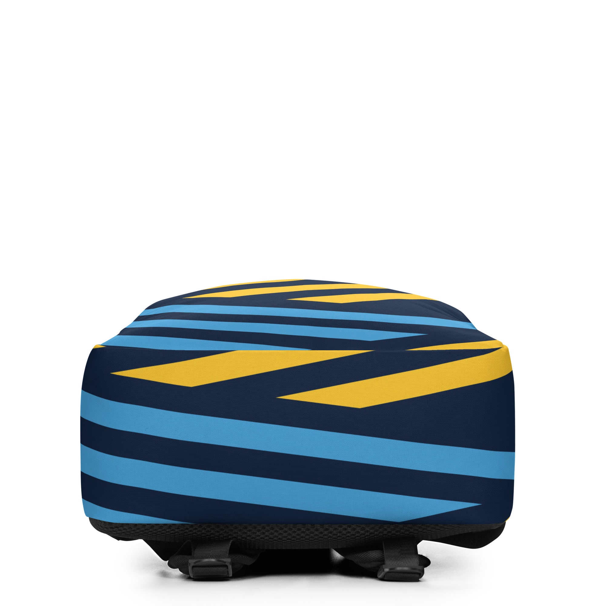 Blue and Yellow Print Minimalist Backpack