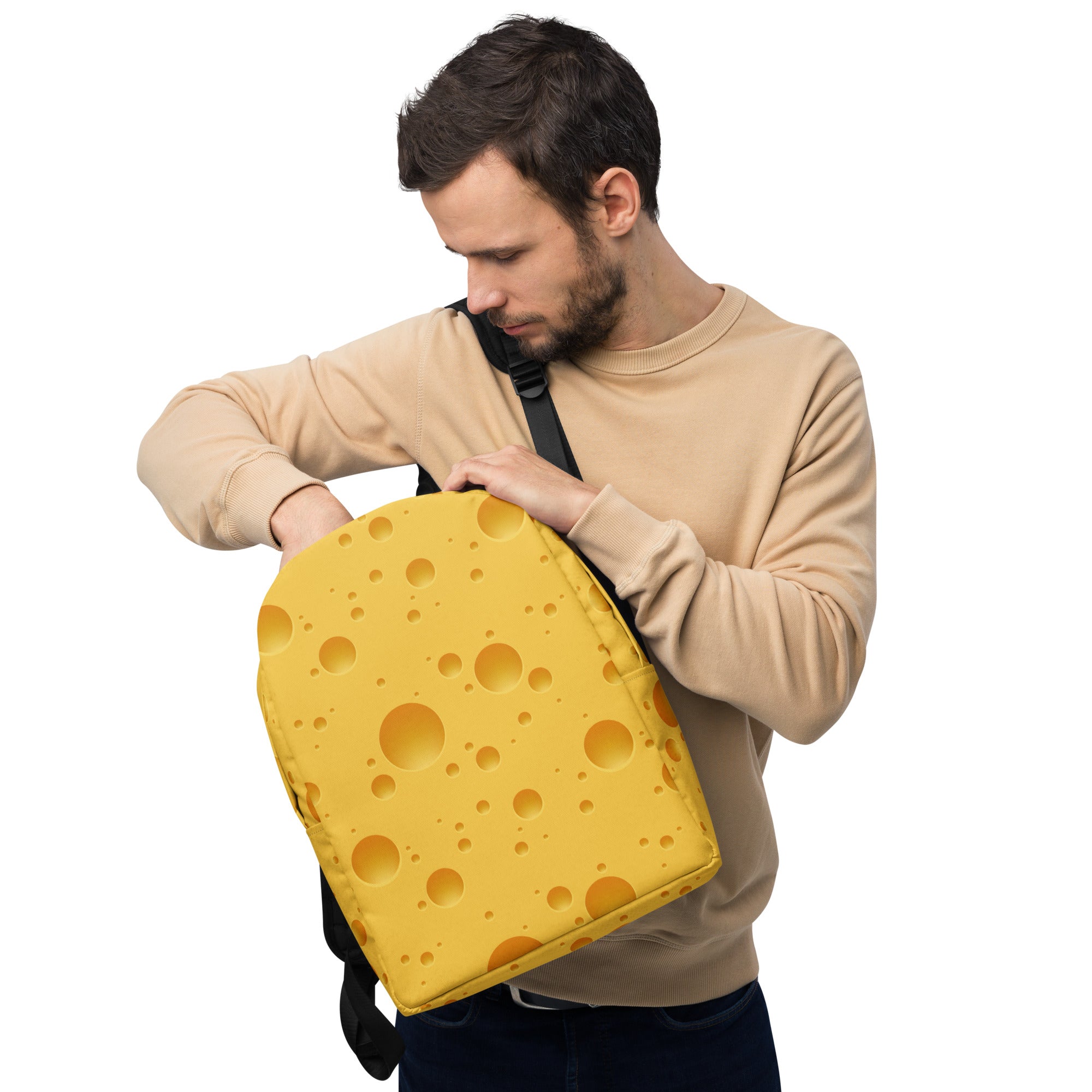 Cheese Print Minimalist Backpack