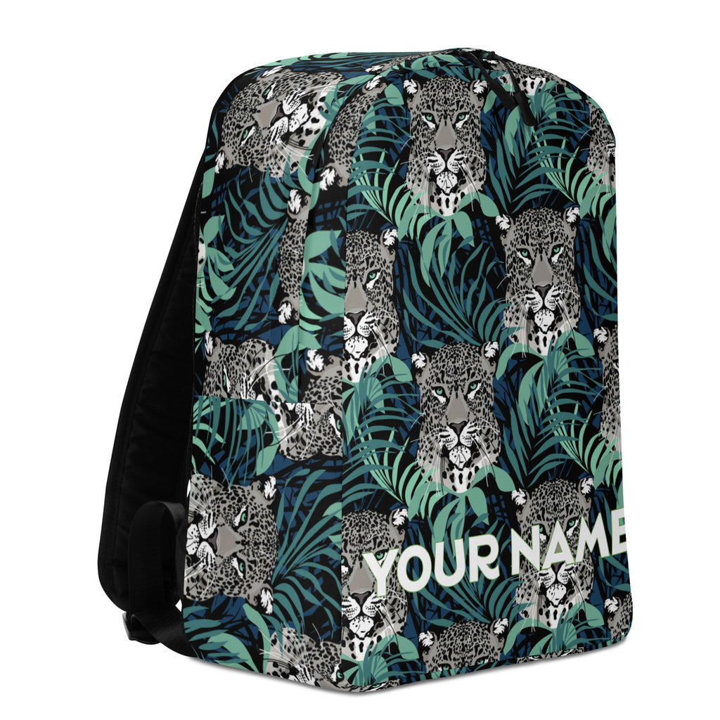 Cheetah Print Customizable Minimalist Backpack