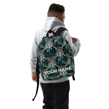 Cheetah Print Customizable Minimalist Backpack