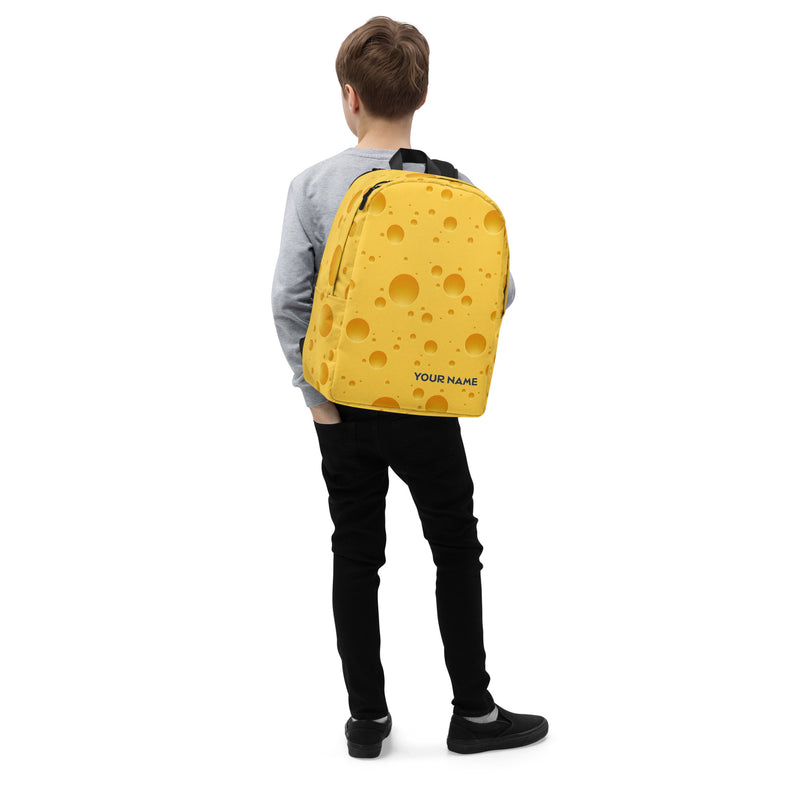 Cheese Print Customizable Minimalist Backpack