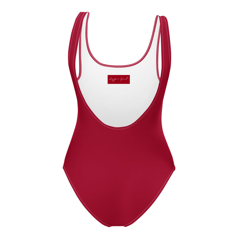 Deep Red One-Piece Swimsuit