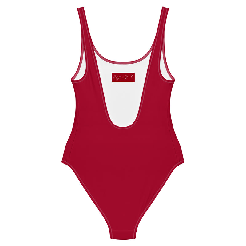 Deep Red One-Piece Swimsuit