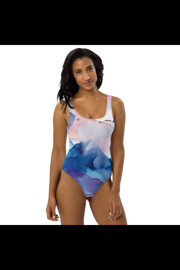 Watercolor One-Piece Swimsuit