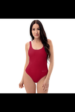 Deep Red One-Piece Swimsuit