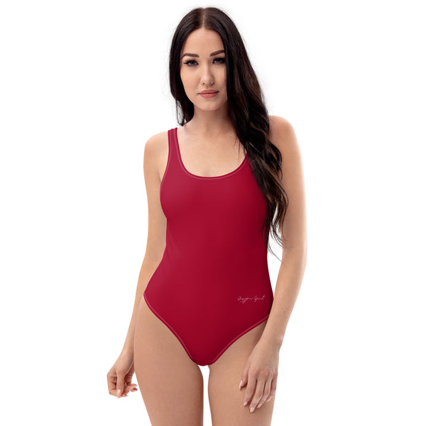 Deep Red One-Piece Swimsuit