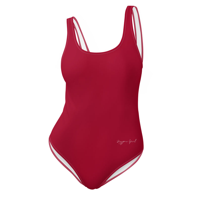 Deep Red One-Piece Swimsuit