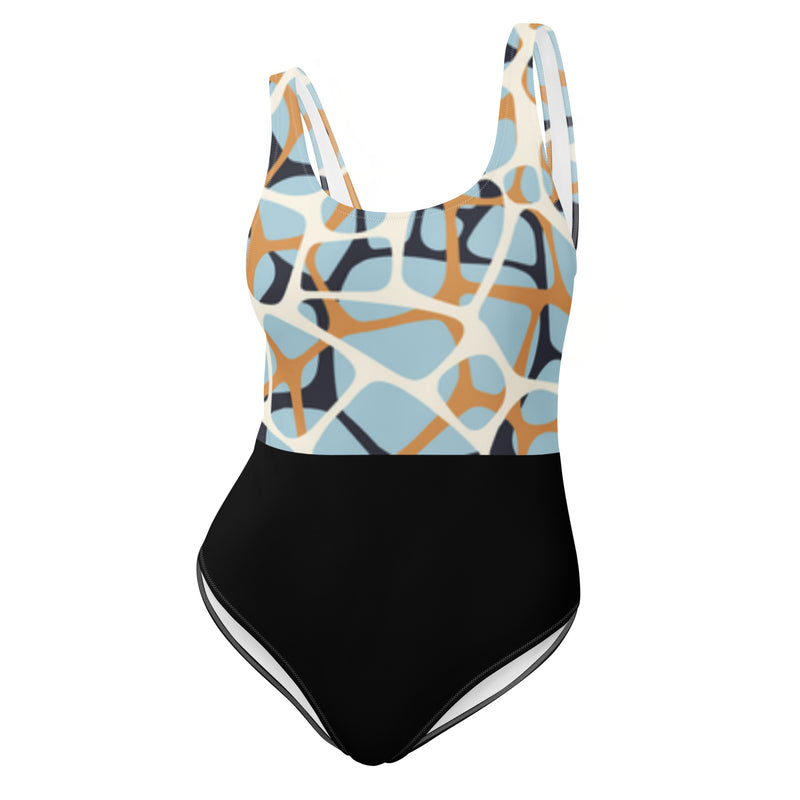 Geometric Print Multi Color One-Piece Swimsuit