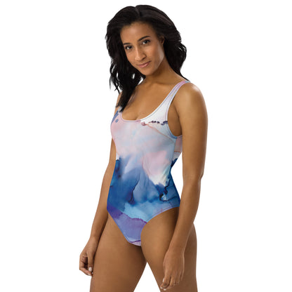 Watercolor One-Piece Swimsuit