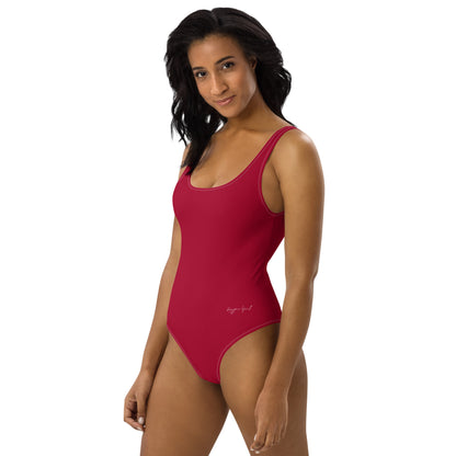 Deep Red One-Piece Swimsuit