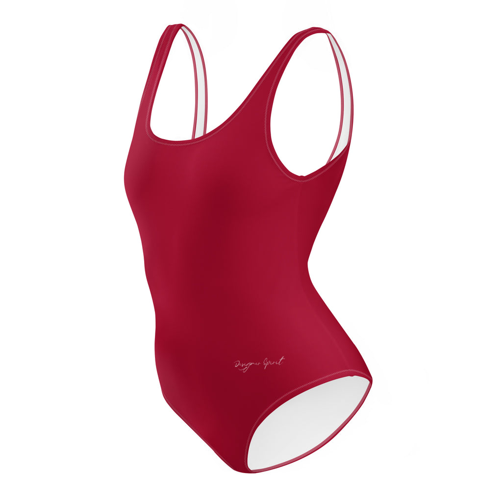 Deep Red One-Piece Swimsuit