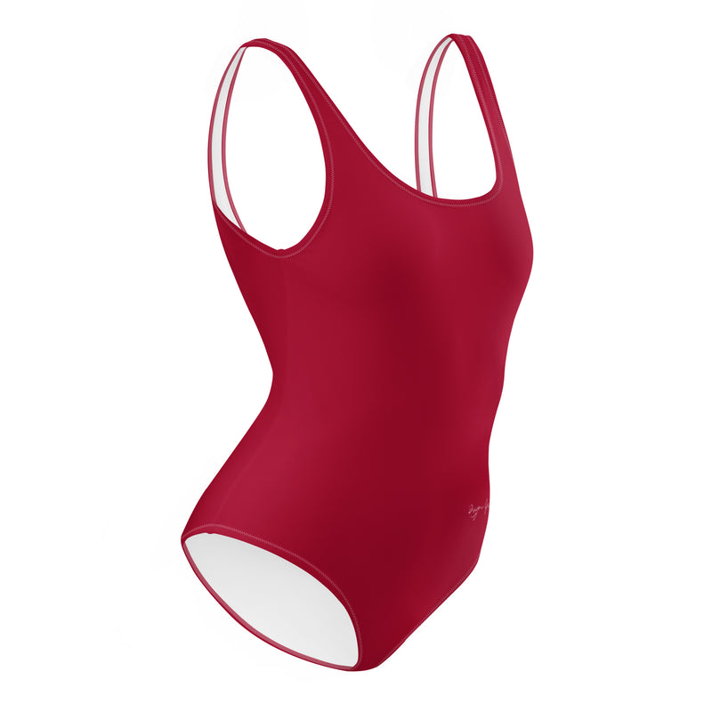 Deep Red One-Piece Swimsuit