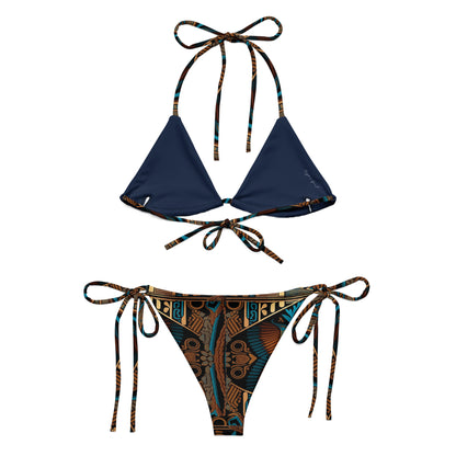 Egyptian Print String Bikini