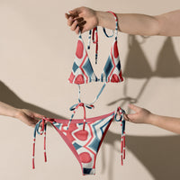 Mandala  print recycled string bikini