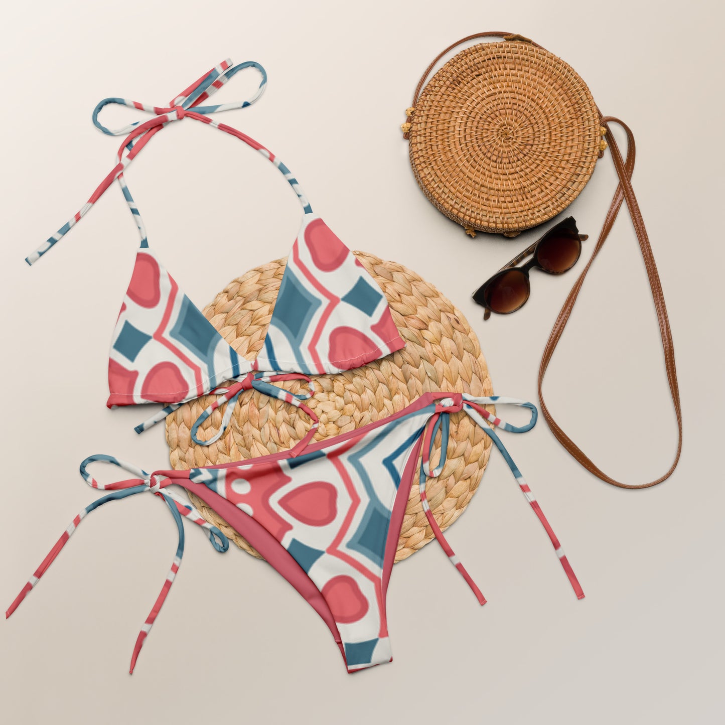 Mandala  print string bikini