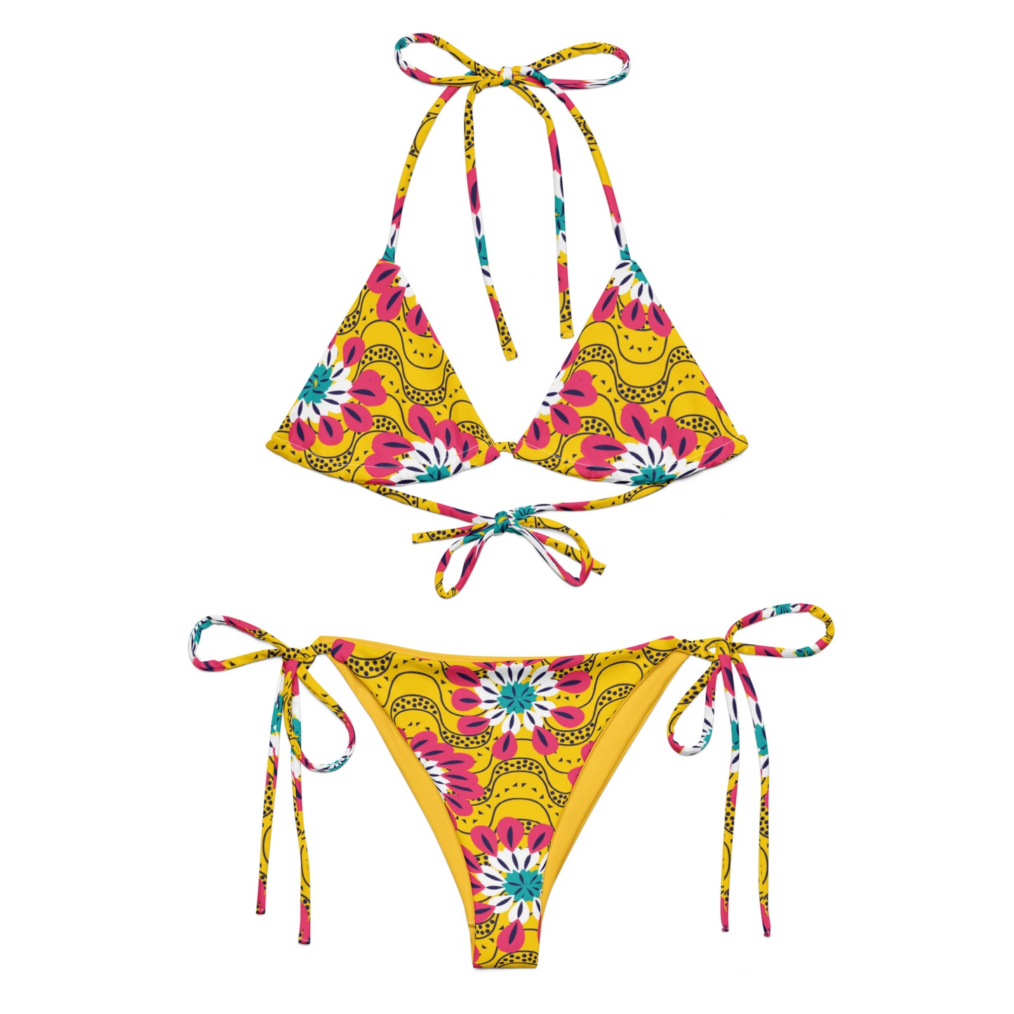 Daisy Print String Bikini